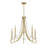 Savoy House Helen Chandelier, Warm Brass/Frosted