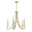 Savoy House Helen Chandelier, Warm Brass/Frosted