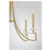 Savoy House Helen Chandelier, Warm Brass/Frosted