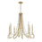 Savoy House Helen Chandelier, Warm Brass/Frosted