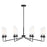 Savoy House Baker 8-Light Chandelier, Matte Black/Clear Ribbed - 1-8860-8-89