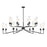 Savoy House Baker 16-Light Chandelier, Matte Black/Clear Ribbed - 1-8862-16-89