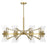 Savoy House Bennington Chandelier, Brass/Clear Ribbed