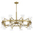 Savoy House Bennington Chandelier, Brass/Clear Ribbed