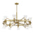 Savoy House Bennington Chandelier, Brass/Clear Ribbed