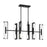 Savoy House Winfield 12 Light Linear Chandelier, Black/Clear