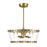 Essentials Ventari 5 Light Ceiling Fan, Warm Brass/Clear - 24-FD-8853-322