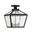 Savoy House Woodstock 3 Light Outdoor Flush Mount Lantern, Black