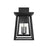 Savoy House Denver 3 Light Outdoor Wall Lantern, Black/Clear Seeded