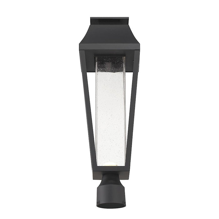 Savoy House Brookline LED Outdoor Post Lantern, Matte Black/Clear