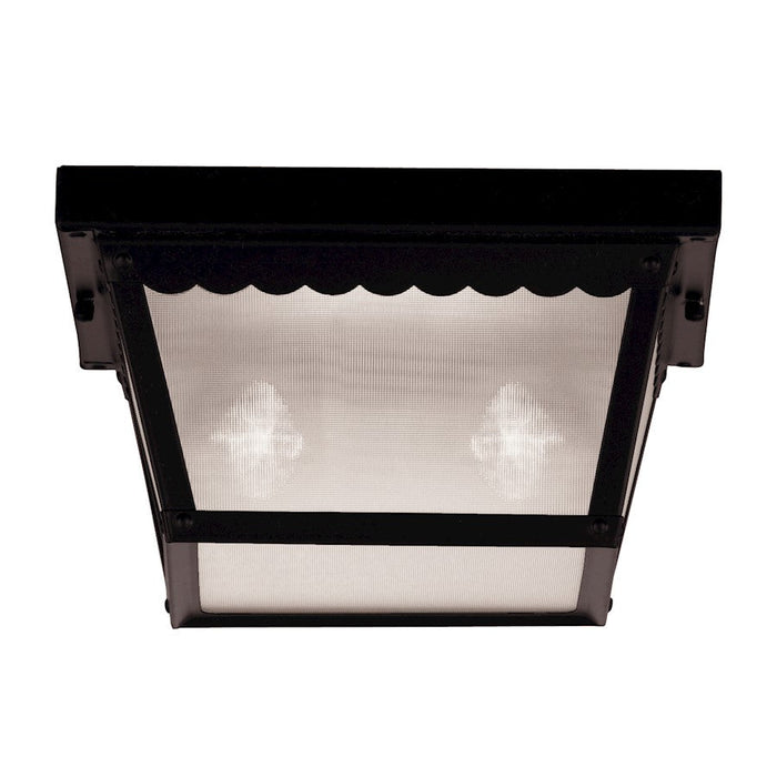 Savoy House Exterior Collections 2 Light 10" Flush Mount, Black - 5-5939-BK