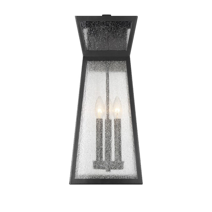 Savoy House Millford Outdoor Wall Lantern, Matte Black/Clear