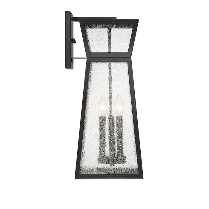 Savoy House Millford Outdoor Wall Lantern, Matte Black/Clear