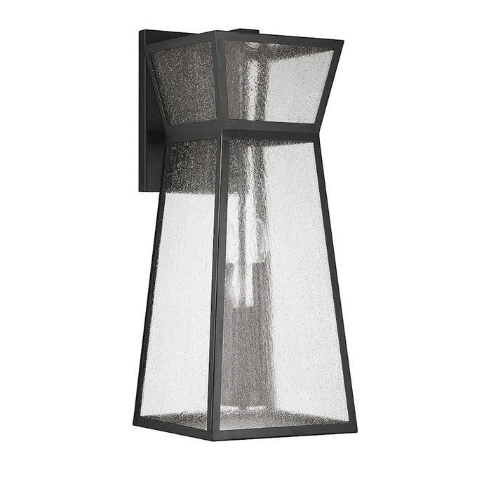 Savoy House Millford Outdoor Wall Lantern, Matte Black/Clear