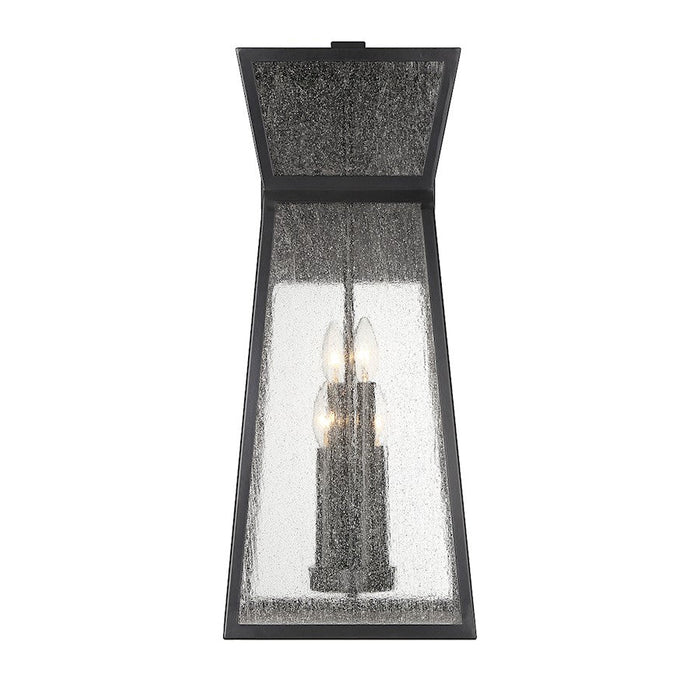 Savoy House Millford Outdoor Wall Lantern, Matte Black/Clear