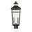 Savoy House Kingsley 2 Light Outdoor Post Lantern, Black/Brass/Clear