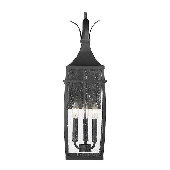 Savoy House Montpelier Outdoor Wall Lantern, Black/Clear