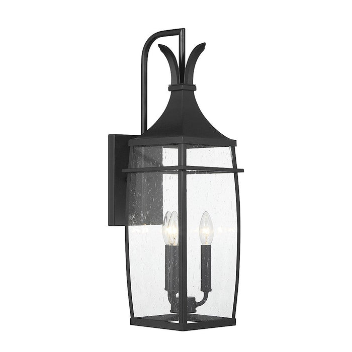 Savoy House Montpelier Outdoor Wall Lantern, Black/Clear