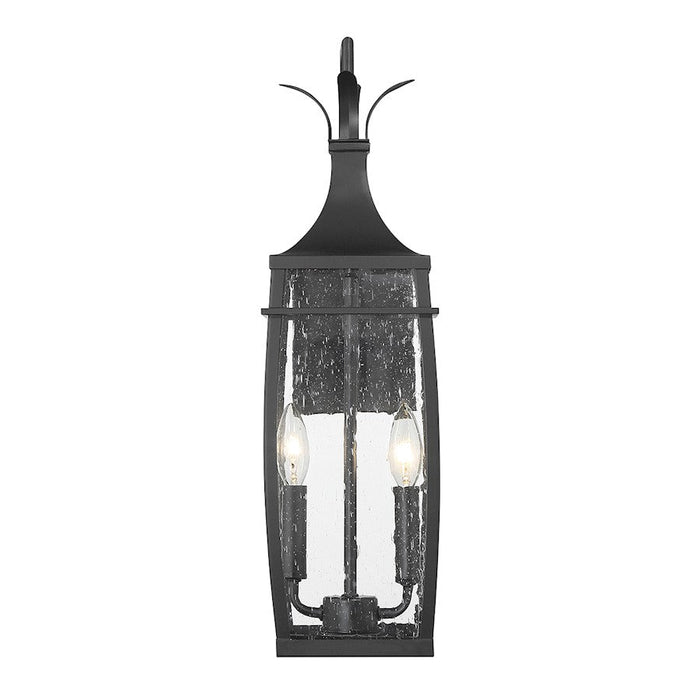 Savoy House Montpelier Outdoor Wall Lantern, Black/Clear