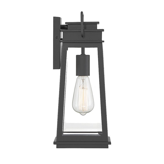 Savoy House Boone 1 Light Outdoor Wall Lantern, Black/Clear