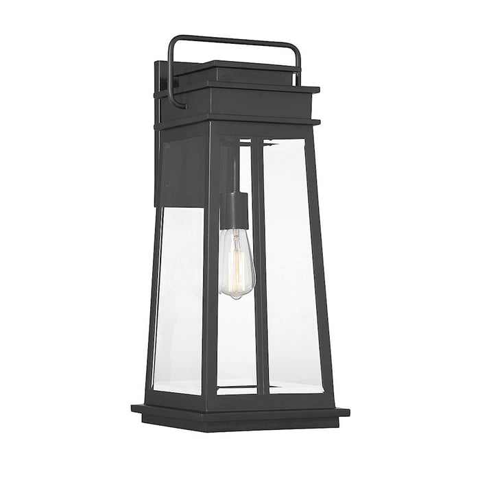 Savoy House Boone 1 Light 24" Outdoor Wall Lantern, Black/Clear - 5-814-BK