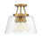 Savoy House Calhoun 3 Light Semi-Flush, Warm Brass - 6-1024-3-322