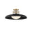 Savoy House Gavin 1 Light Ceiling Light, Black/Brass/White Opal - 6-1685-1-143