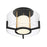 Savoy House Eaton 1 Light Ceiling Light, Black/Brass/Clear