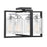 Savoy House Redmond 4 Light Flush Mount, Matte Black with Polished Chrome Accents