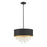 Savoy House Sparkler 4-Light Convertible Semi Flush/Pendant, Black with Gold Leaf