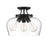 Savoy House Octave 3 Light Semi Flush Mount, Black