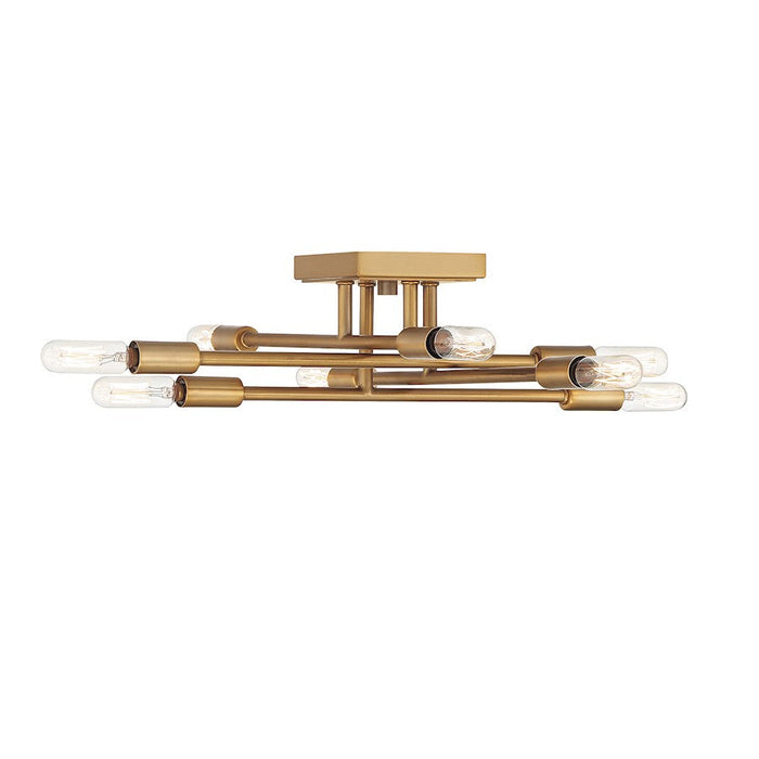 Savoy House Lyrique 8 Light Ceiling Light, Warm Brass - 6-7003-8-322