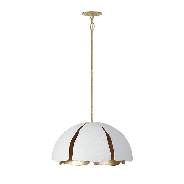 Savoy House Brewster Pendant, Cavalier Gold/Royal White