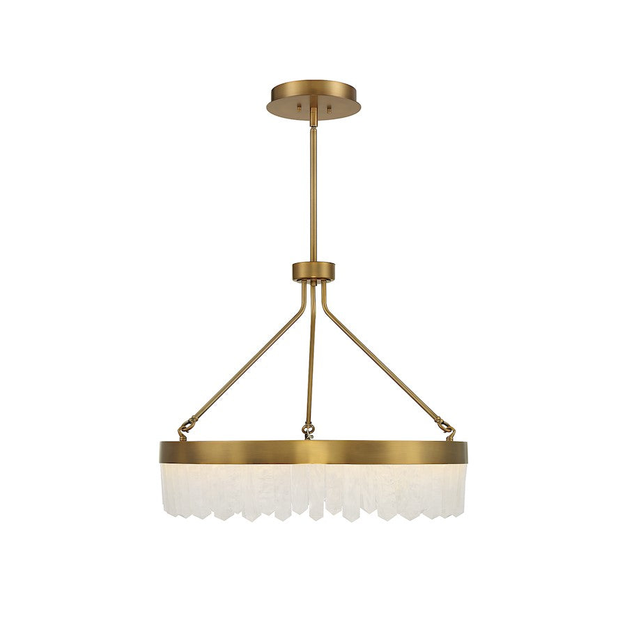 Savoy House Landon LED 1 Light 27" Pendant, Brass/Natural - 7-1620-43-322