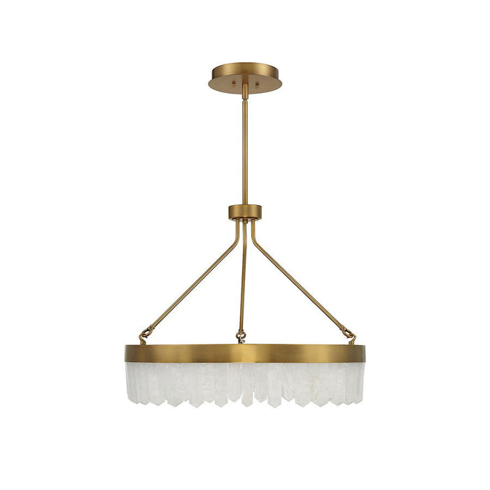 Savoy House Landon LED 1 Light Pendant, Brass/Natural