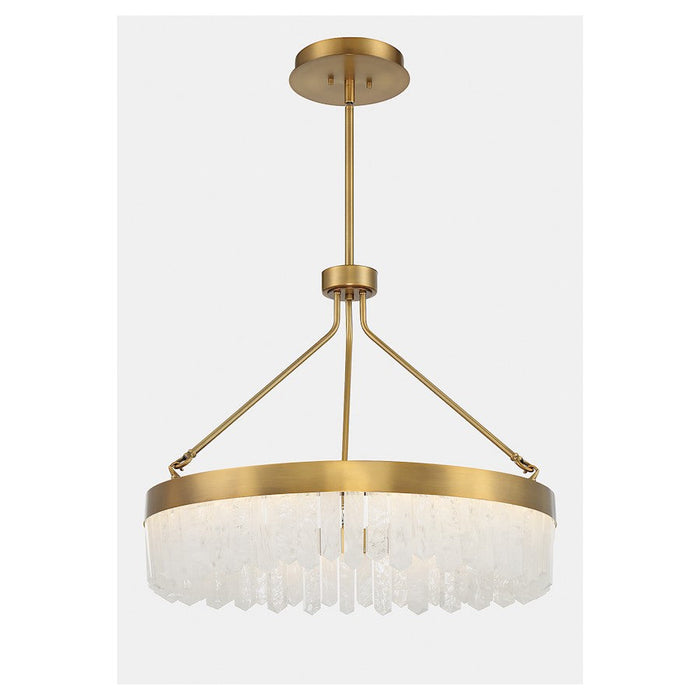 Savoy House Landon LED 1 Light Pendant, Brass/Natural