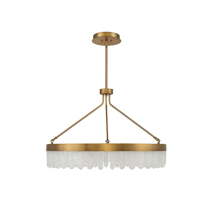 Savoy House Landon LED 1 Light Pendant, Brass/Natural