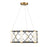 Savoy House Aries 6 Light LED Pendant, Black/Brass/White Opal - 7-1639-6-144