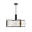 Savoy House Hayward 5 Light Pendant, Black/Brass/Strie Piastra - 7-1696-5-143