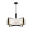 Savoy House Hayward 5 Light Pendant, Black/Brass/Strie Piastra