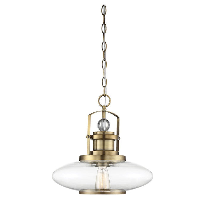 Savoy House Mayfield 1 Light Pendant, Warm Brass