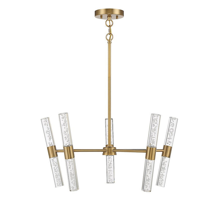 Savoy House Arlon 10 Light LED Pendant, Warm Brass/Bubble