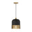 Savoy House Eclipse 1 LightÂ Pendant, Matte Black/Warm Brass