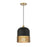 Savoy House Eclipse 1 LightÂ Pendant, Matte Black/Warm Brass