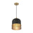 Savoy House Eclipse 1 LightÂ Pendant, Matte Black/Warm Brass