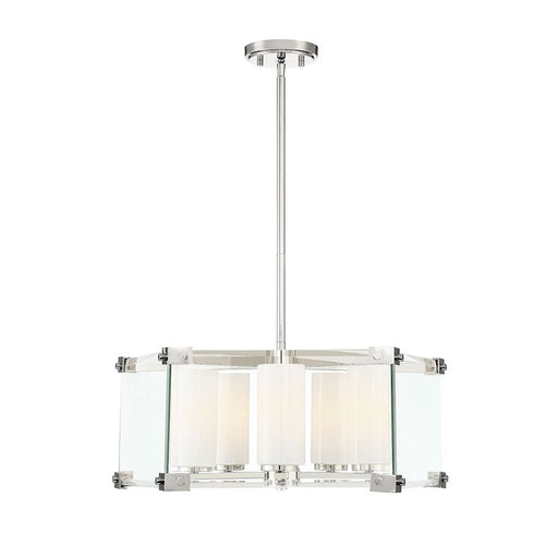 Savoy House Ridgefield 5 Light Pendant, Polished Nickel