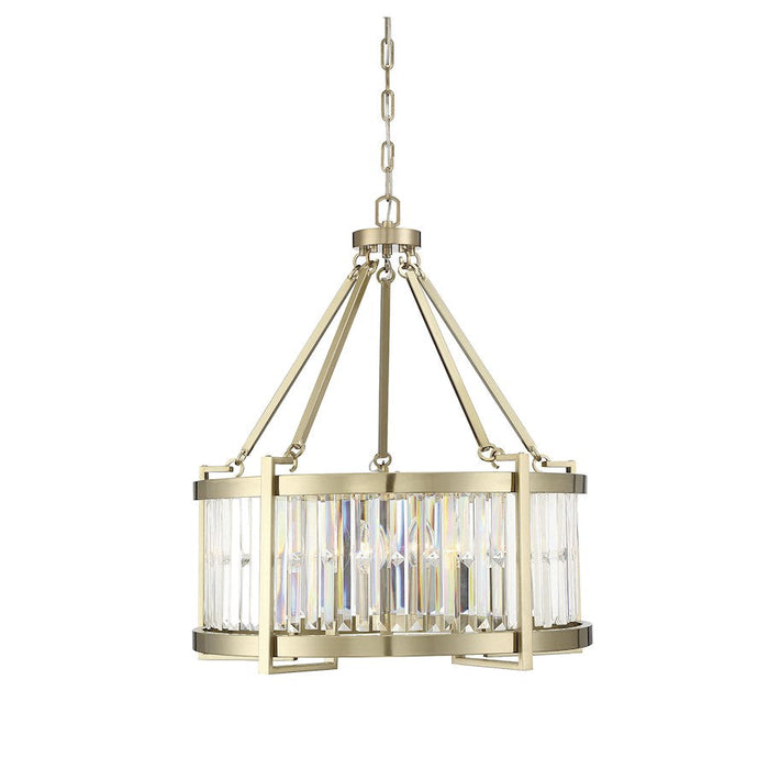 Savoy House Cologne Pendant, Noble Brass