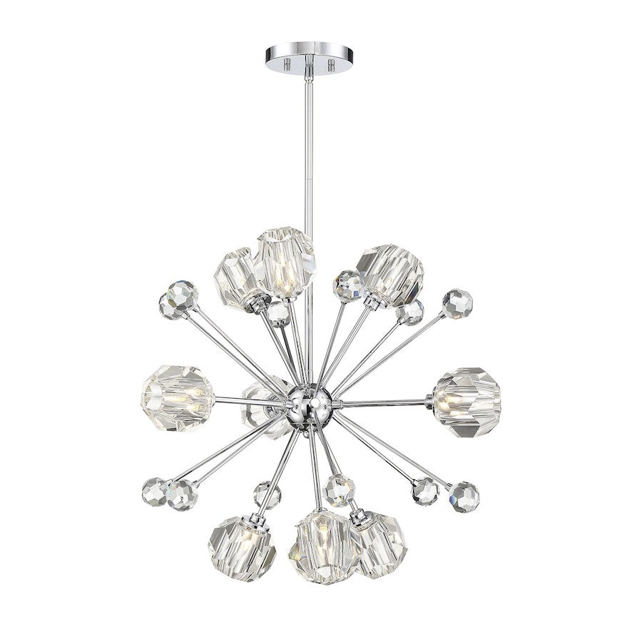 Savoy House Urbain 9 Light Pendant, Polished Chrome