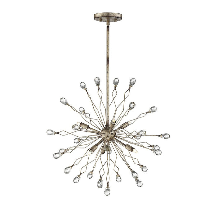 Savoy House Kingston 6 Light Pendant, Oxidized Silver