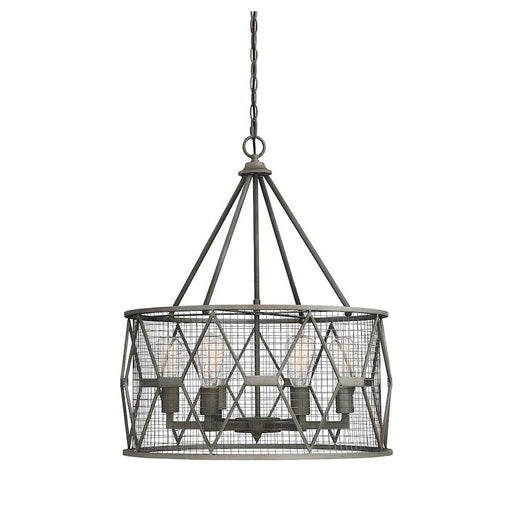 Savoy House Arbor 6 Light Pendant, Smoke